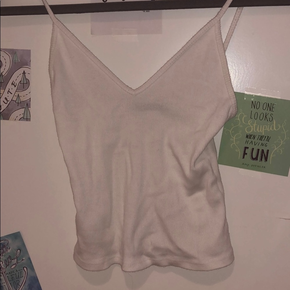 Brandy Melville white ribbed tank
